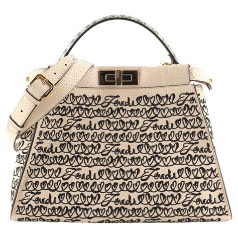 fendi embroidered peekaboo bag|Fendi peekaboo bag sale.